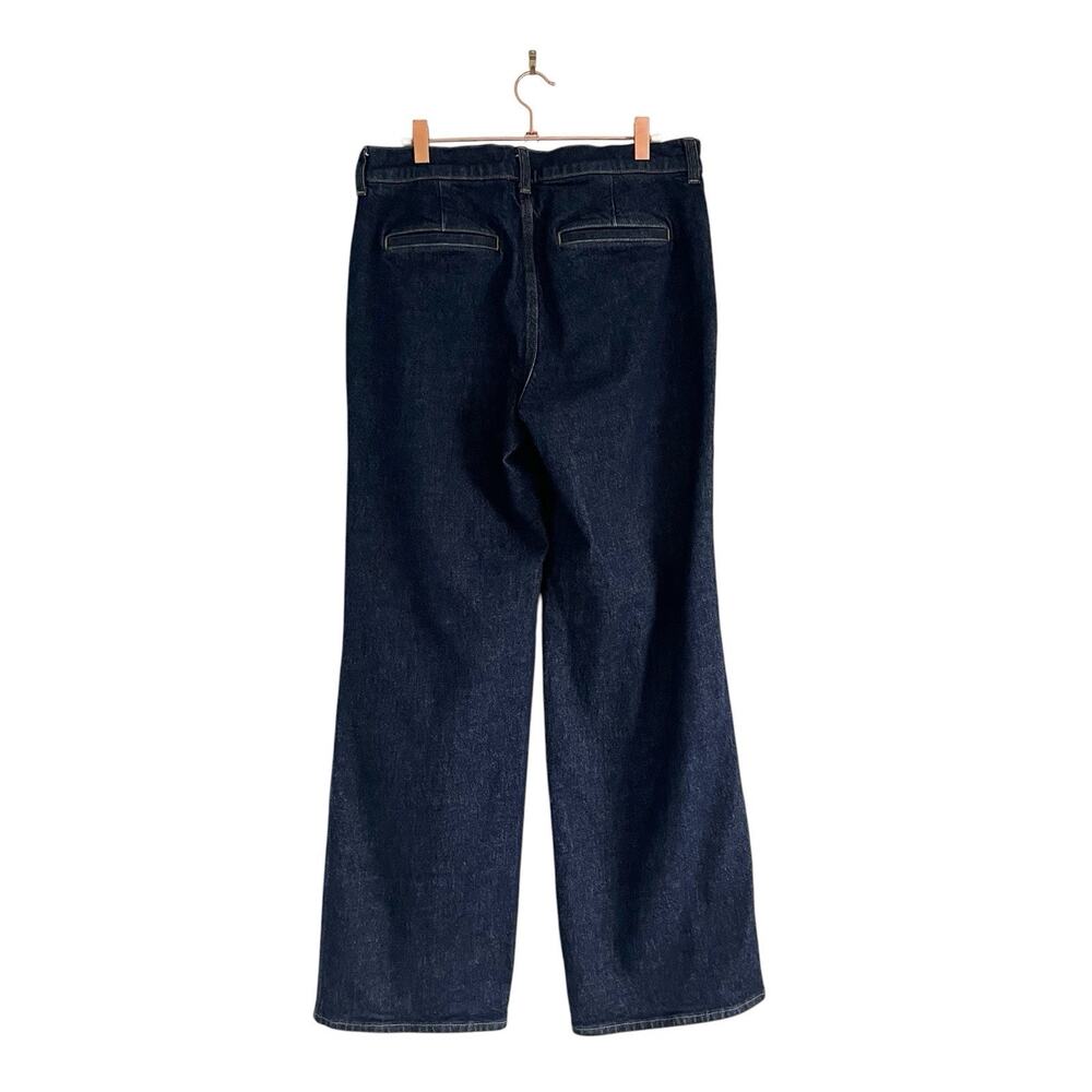 J.Crew '96 slim Wide Denim Trouser Re-Imagined Jeans Dark Wash Sz 28 preppy chic - Picture 4 of 12